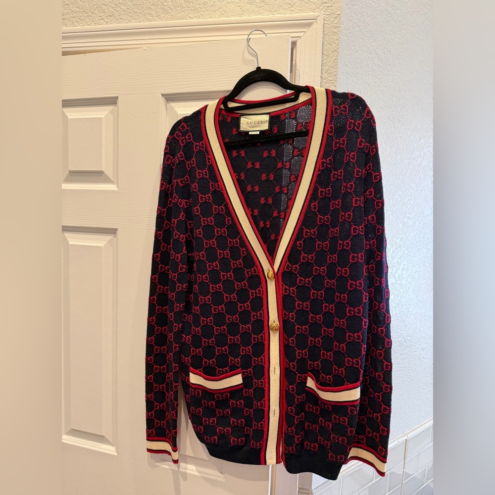 Gucci Blue and Red cardigan